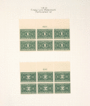 1c dark green Parcel Post Postage Due block of six