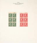 1c Washington booklet pane of six