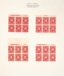 3c carmine rose Postage Due block of six