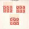 1c carmine lake Postage Due block of six