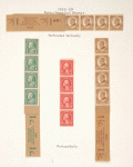 1 1/2c yellow brown Warren G. Harding strip of four