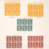 10c orange yellow Franklin block of six