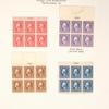 2c rose red Washington block of six