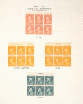 9c salmon red Franklin block of six