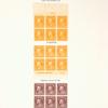 10c orange yellow Franklin block of six