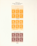 10c orange yellow Franklin block of six