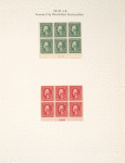 1c green Washington block of six