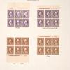 3c deep violet Washington block of six