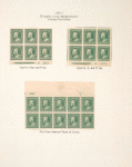 1c green Franklin block of six