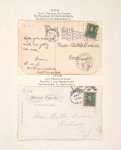 1c blue green Franklin coil single on post card
