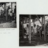 Figure of the deceased seated under the platform