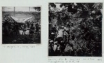 Bier bearers rest after crossing rice fields ; Removing coffin from bier before ascent toward liang