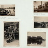 Harbor with junks. Qdj. Balei, Sumatra, February 28, 1930 (top left); [Sumatran family] (bottom left); Unloading gasoline. Belawan Deli, Sumatra (top right); Sibolge, Sumatra, August 13, 1930 (cemter right); [Houses on water, Sumatra]