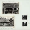 Long drum suspended within the under-structure of former palace of Pagauyung, 1956 (top); House of Tvan Gadesh (former palace of Radja Pagarujung), West Sumatra, 1956 (bottom left); Museum, Bukit Tinggi, Sumatra (top right); Mosque, Lima Kaum, Sumatra (bottom right)