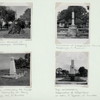 Herve's Monument at Perbaungan, Deli/Serdang (top left); Tugu commemorating the transfer of Sovereignty at Tebing Tuiggi, D/S, E. Sumatra (bottom left); Proclamation of Independence monument, Panjabungan, S. Tapanuli; Tugu commemorating Proclamation of Independence at Natal, S. Tapanuli, W. Sumantra