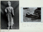 Buddha from Palembang, South Sumatra ; Stone torso (of a Buddha?) Srivijaya? from Bukit Seguntung (ca. 36" long), Palembang, Palembang Museum