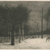 Hiver (ou Le loup dans la neige).