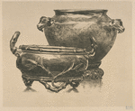 Deux vases japonais, en bronze.