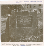 Placa en honor del Mariscal Braddock, inaugurada en Rockville, Maryland, el 9 de Julio de 1913.