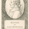 Beaumarchais, petit portrait-frontispice.]