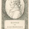 Beaumarchais, petit portrait-frontispice.