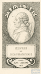Beaumarchais, petit portrait-frontispice.