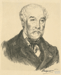 Adrien Dubouché, fondateur du musée céramique de Limoges, d'après nature.