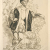 Fernand, grand troisième rôle du théâtre de Montparnasse, en costume de seigneur.