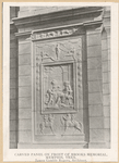 Carved panel on front of Brooks Memorial, Memphis, Tenn., James Gamble Rogers, architect.