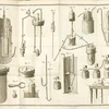 Illustration of various parts of equipment used in chemical processing.