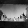 Setting designed by Lee Simonson for "Hotel Universe". Theatre Guild Production. NYC: Martin Beck Theatre: 1930. Center: Katherine Alexander (Ann) and Glenn Anders (Pat), right: Ruth Gordon (Lily).