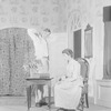 Alfred Lunt as Babe Callahan and Clare Eames as Carrie Callahan. Set by Aline Bernstein.
