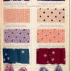 Cotton prints (chrome mordant colours, slop padded and discharged with oxidising agents).