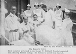 Dr. Roman's clinic; First Operation performed in the George W. Hubbard Hospital connected with Meharry Medical College; Dr. Roman is second from the left; Photo by Lay Brothers, Nashville, Tenn.