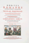 Hortus Romanus juxta systems Tournefortianum paulo [engrd. title page, V. 6]