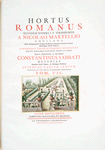 Hortus Romanus juxta systems Tournefortianum paulo [engrd. title page, V. 7]