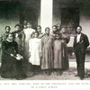 Hon. Mrs. Barclay, wife of the President, and the pupils of a girl's school.