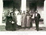 Hon. Mrs. Barclay, wife of the President, and the pupils of a girl's school.