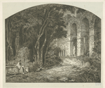 Paysage avec ruines antiques, d'après Ed. Bertin.