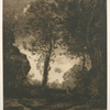 Paysage (Coucher de soleil), d'après Corot.