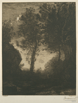 Paysage (Coucher de soleil), d'après Corot.