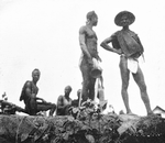 Gora men on banks of St.Paul's River.
