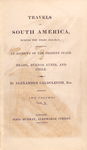 Travels in South America.... [Title page]