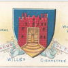 Borough arms, Welshpool, Wales.