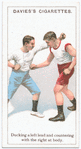 Ducking a left lead and countering with the right at body.