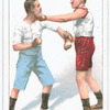 Parrying left lead at the body and countering with a left hook to the jaw.