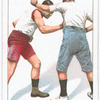 Stepping inside a left lead and countering with right at body.
