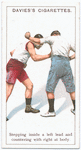 Stepping inside a left lead and countering with right at body.