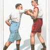 Stopping right lead at body and countering with right at jaw.