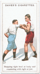 Stopping right lead at body and countering with right at jaw.